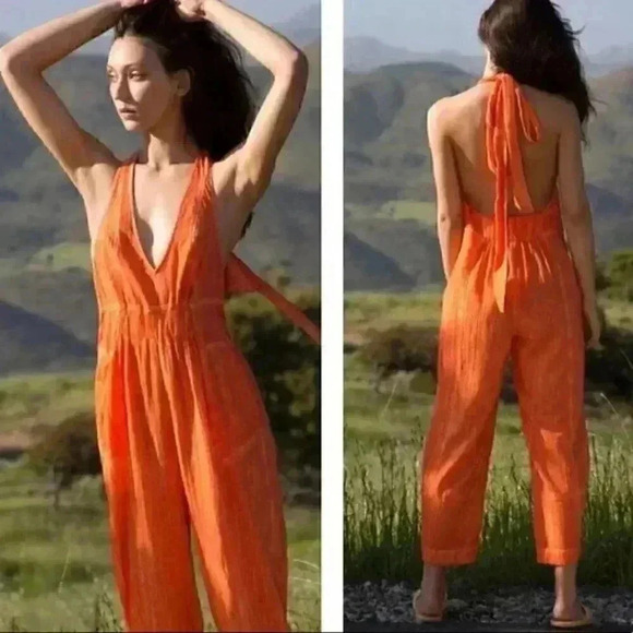 Free People Here I Go Again Jumpsuit - Picture 1 of 5